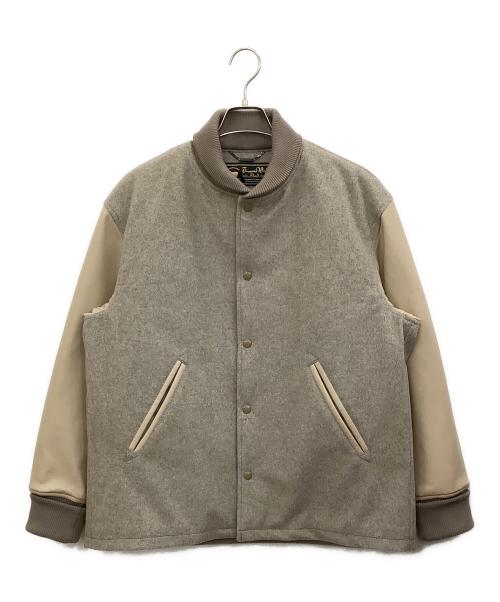 SIMPLICITE（シンプリシテ）SIMPLICITE (シンプリシテ) タスマニアウールバーシティジャケット ベージュ サイズ:Mの古着・服飾アイテム