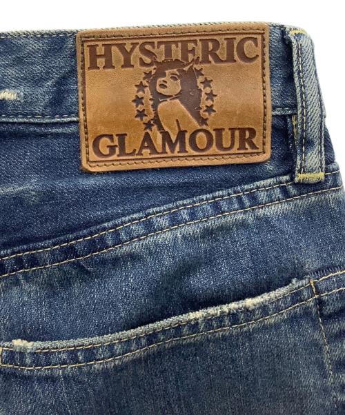 Hysteric Glamour（ヒステリックグラマー）Hysteric Glamour (ヒステリックグラマー) ダメージ加工デニムパンツ ブルー サイズ:W29L32の古着・服飾アイテム