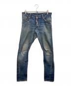 DSQUARED2ディースクエアード）の古着「ダメージ加工デニムパンツ」｜ブルー