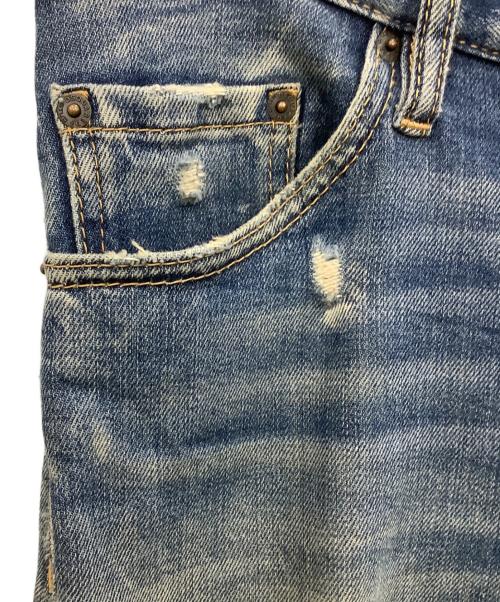 DSQUARED2（ディースクエアード）DSQUARED2 (ディースクエアード) ダメージ加工デニムパンツ ブルー サイズ:48の古着・服飾アイテム