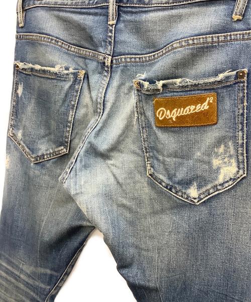 DSQUARED2（ディースクエアード）DSQUARED2 (ディースクエアード) ダメージ加工デニムパンツ ブルー サイズ:48の古着・服飾アイテム