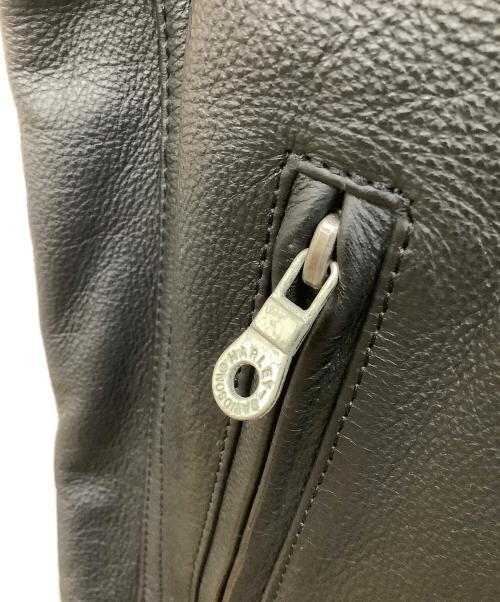 HARLEY-DAVIDSON（ハーレーダビッドソン）HARLEY-DAVIDSON (ハーレーダビッドソン) レザーベスト ブラック サイズ:Mの古着・服飾アイテム