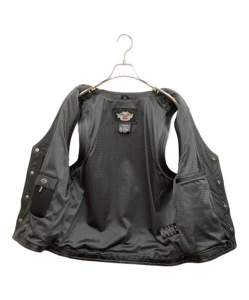 HARLEY-DAVIDSON（ハーレーダビッドソン）HARLEY-DAVIDSON (ハーレーダビッドソン) レザーベスト ブラック サイズ:Mの古着・服飾アイテム