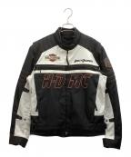 HARLEY-DAVIDSONハーレーダビッドソン）の古着「ライディングジャケット」｜ホワイト×ブラック