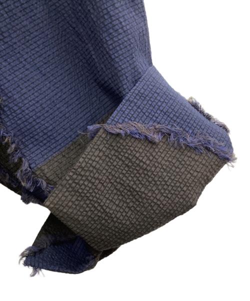 芽風（メフウ）芽風 (メフウ) 長袖ワンピース ブルー×ブラック サイズ:38の古着・服飾アイテム