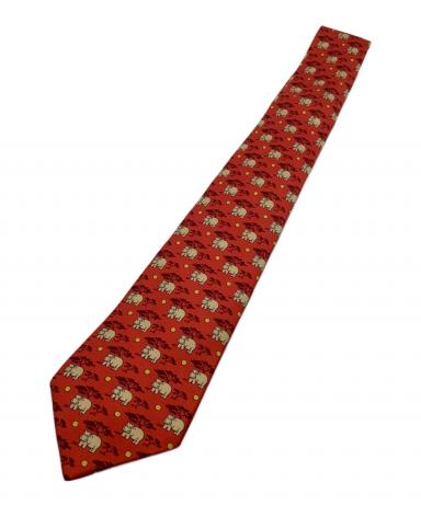 中古・古着通販】HERMES (エルメス) シルクネクタイ レッド サイズ