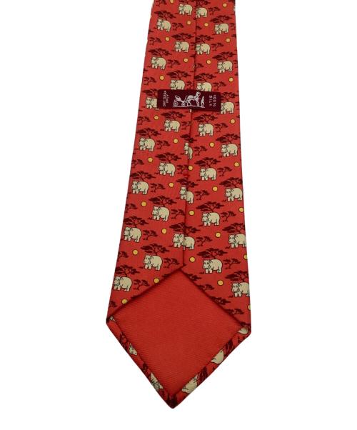 HERMES（エルメス）HERMES (エルメス) シルクネクタイ レッド サイズ:−の古着・服飾アイテム