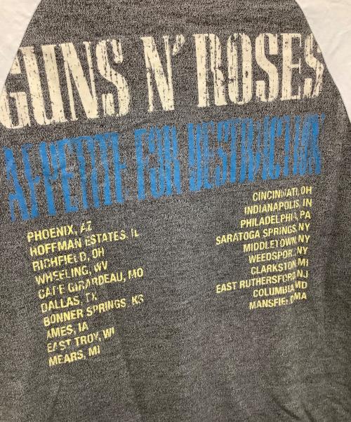 GUNS N ROSES（ガンズ・アンド・ローゼズ）GUNS N ROSES (ガンズ・アンド・ローゼズ) バンドTシャツ グレー×ホワイト サイズ:Mの古着・服飾アイテム