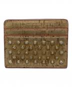 Christian Louboutinクリスチャン・ルブタン）の古着「カードケース」｜ゴールド×レッド