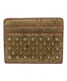 Christian Louboutin（クリスチャン・ルブタン）の古着「カードケース」｜ゴールド×レッド