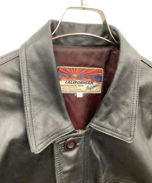 CALIFORNIAN（カリフォルニアン）CALIFORNIAN (カリフォルニアン) レザージャケット ブラック サイズ:Lの古着・服飾アイテム