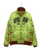 AVIREXアヴィレックス）の古着「Taping Jacket」｜黄緑