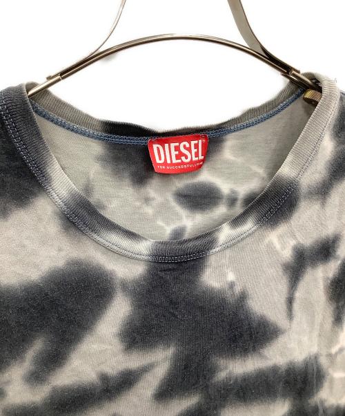DIESEL（ディーゼル）DIESEL (ディーゼル) ノースリーブカットソー グレー×ホワイト サイズ:Lの古着・服飾アイテム