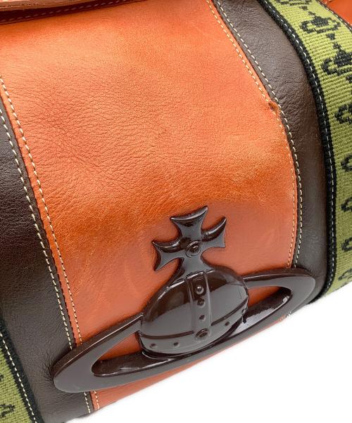 Vivienne Westwood（ヴィヴィアンウエストウッド）Vivienne Westwood (ヴィヴィアンウエストウッド) ハンドバッグ オレンジ×ブラウン サイズ:−の古着・服飾アイテム
