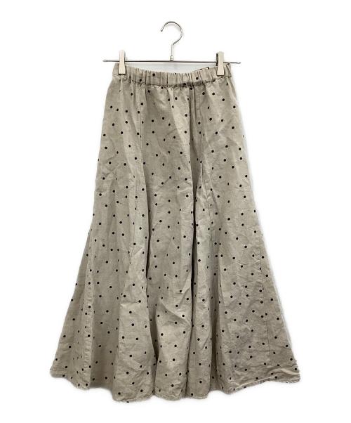 かぐれ（カグレ）かぐれ (カグレ) ドットスカート ベージュ サイズ:FREEの古着・服飾アイテム