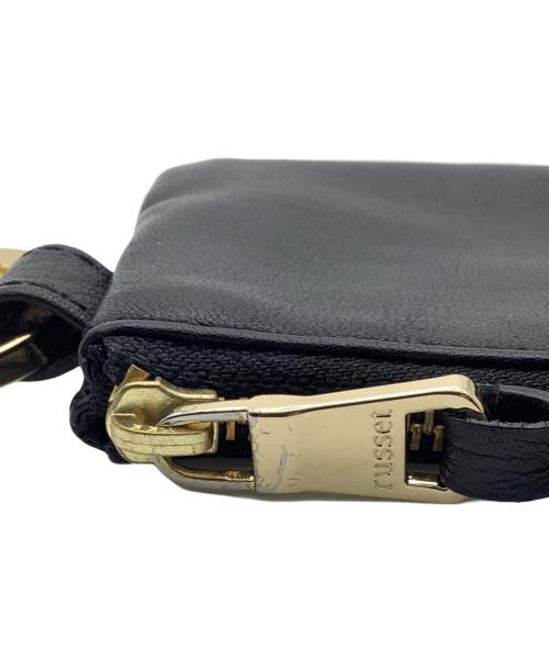 russet（ラシット）russet (ラシット) カラビナ付きソフトレザーマルチケース ブラック サイズ:−の古着・服飾アイテム