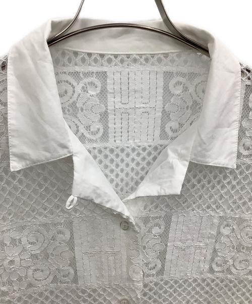 SUM1 STYLE（スミスタイル）SUM1 STYLE (スミスタイル) レースシャツ ホワイト サイズ:Fの古着・服飾アイテム