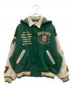POSHBOYポッシュボーイ）の古着「スタジャン」｜グリーン×ベージュ