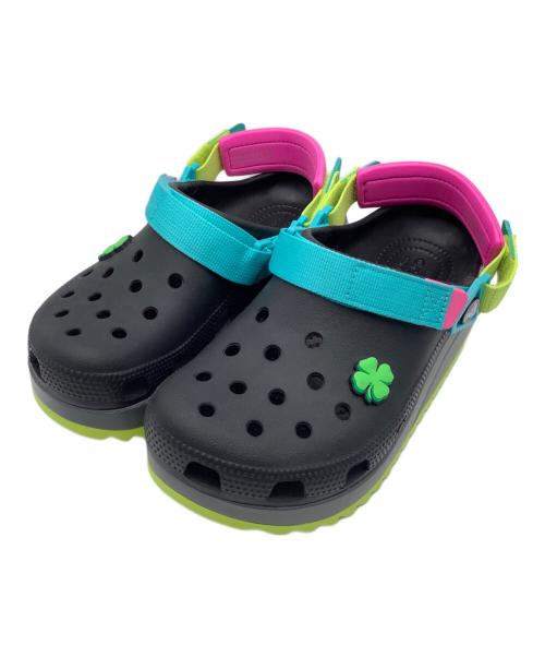 crocs（クロックス）crocs (クロックス) 厚底サンダル ブラック×イエロー サイズ:m5/w7の古着・服飾アイテム