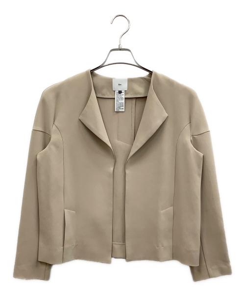 Sov.（ソブ）Sov. (ソブ) ノーカラージャケット ベージュ サイズ:36の古着・服飾アイテム