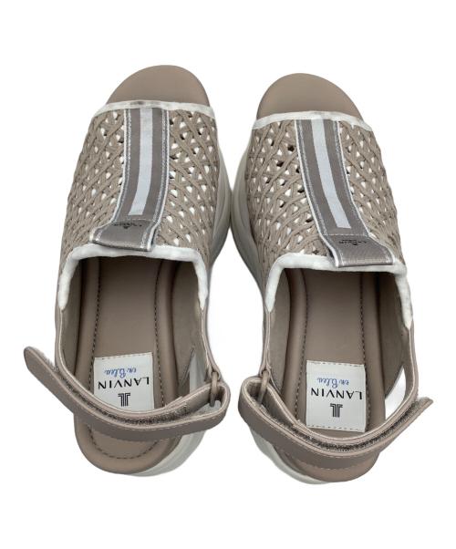 LANVIN en Bleu（ランバンオンブルー）LANVIN en Bleu (ランバンオンブルー) プラットフォームサンダル ベージュ サイズ:Mの古着・服飾アイテム