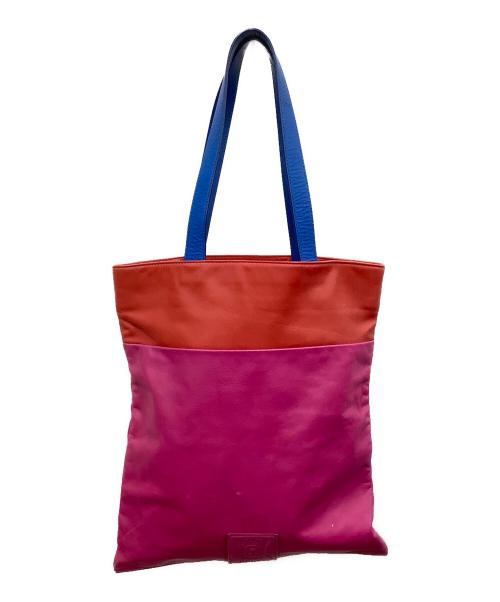 BALLY（バリー）BALLY (バリー) トートバッグ ピンク×ブルー サイズ:−の古着・服飾アイテム