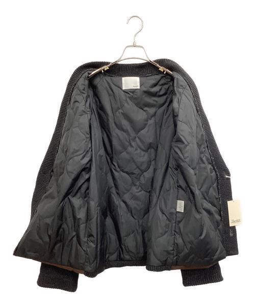 Varde77（バルデセブンティセブン）Varde77 (バルデセブンティセブン) ポリヌバックコットンニットカーディガン ブラウン×ネイビー サイズ:2の古着・服飾アイテム