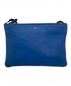 CELINEセリーヌ）の古着「トリオラージショルダーバッグ」｜ブルー