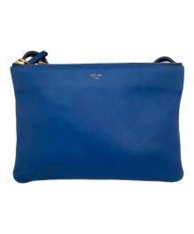 CELINE（セリーヌ）の古着「トリオラージショルダーバッグ」｜ブルー