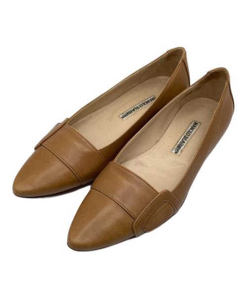 Manolo Blahnik（マノロブラニク）Manolo Blahnik (マノロブラニク) フラットパンプス ブラウン サイズ:36の古着・服飾アイテム
