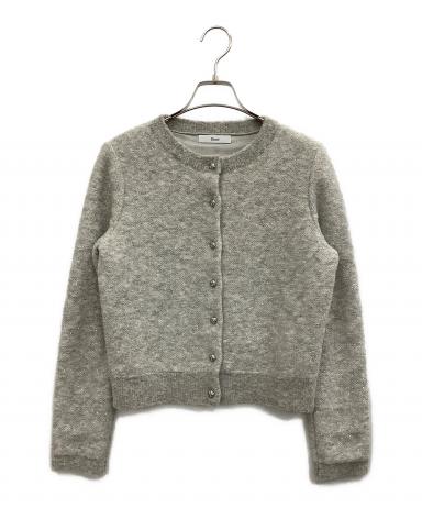 新品タグ付き【René ルネ】定価60,500円ピークス 素材カーディガン36 中古・古着通販】Rene (ルネ) 厚手カーディガン グレー サイズ:36