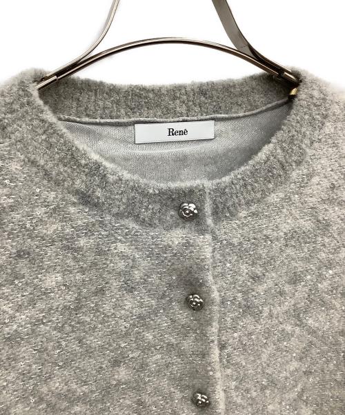 Rene（ルネ）Rene (ルネ) 厚手カーディガン グレー サイズ:36の古着・服飾アイテム