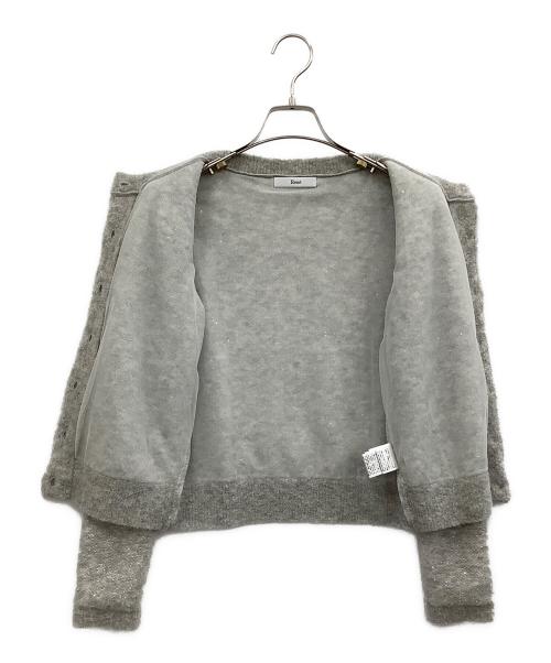 Rene（ルネ）Rene (ルネ) 厚手カーディガン グレー サイズ:36の古着・服飾アイテム
