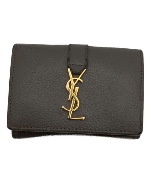 Saint Laurent Paris（サンローランパリ）Saint Laurent Paris (サンローランパリ) 3つ折り財布 グレー サイズ:−の古着・服飾アイテム