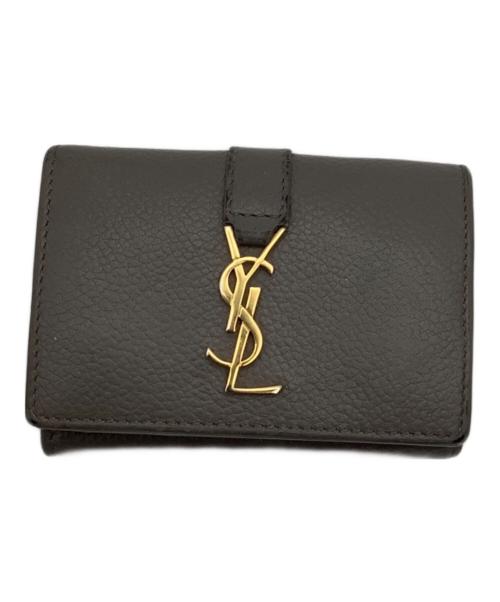 Saint Laurent Paris（サンローランパリ）Saint Laurent Paris (サンローランパリ) 3つ折り財布 グレー サイズ:−の古着・服飾アイテム