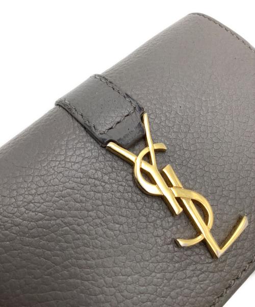 Saint Laurent Paris（サンローランパリ）Saint Laurent Paris (サンローランパリ) 3つ折り財布 グレー サイズ:−の古着・服飾アイテム