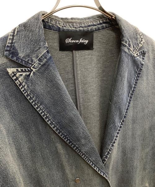 Ayane（アヤネ）Ayane (アヤネ) 裏キルトVネックダンガリージャケット ブルー サイズ:38の古着・服飾アイテム