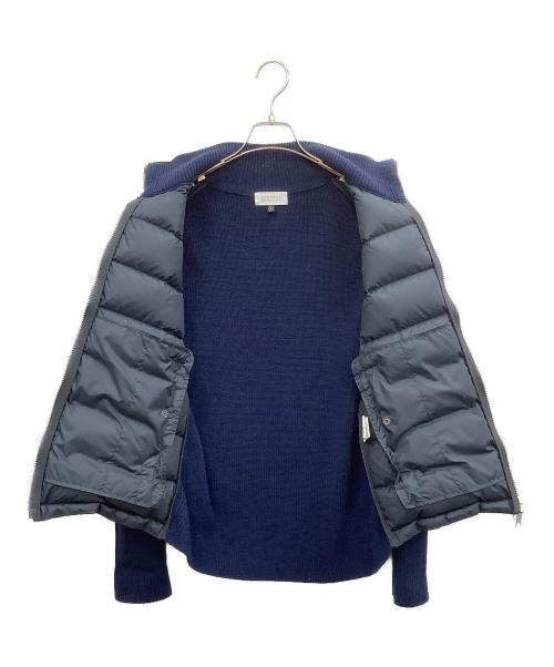 BARNEYS NEWYORK（バーニーズ・ニューヨーク）BARNEYS NEWYORK (バーニーズ・ニューヨーク) ダウンニットコンビネーションブルゾン ネイビー サイズ:Mの古着・服飾アイテム