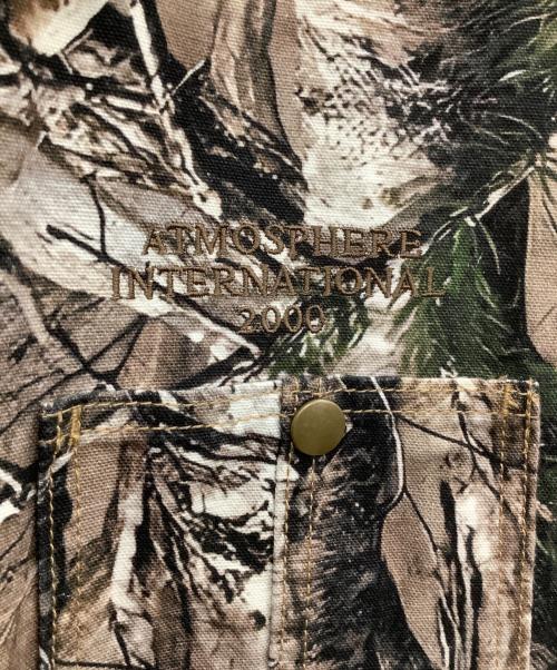 ATMOS（アトモス）ATMOS (アトモス) Tree Camo Pattern Coverall Jacket BEIGE CAMOUFLAGE ブラウン×グリーン サイズ:Mの古着・服飾アイテム