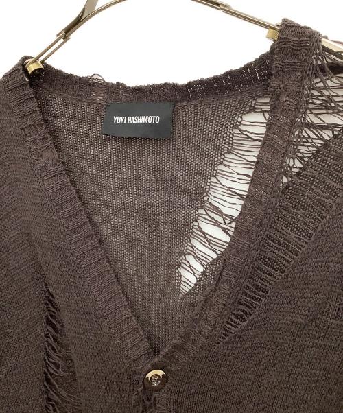 YUKI HASHIMOTO（ユウキハシモト）YUKI HASHIMOTO (ユウキハシモト) 薄手カーディガン ブラウン サイズ:46の古着・服飾アイテム