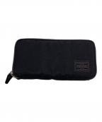 PORTERポーター）の古着「ラウンドファスナー財布」｜ブラック