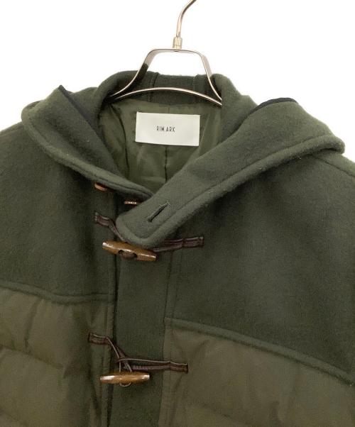 RIM.ARK（リムアーク）RIM.ARK (リムアーク) Wool docking down coat グリーン×カーキ サイズ:36の古着・服飾アイテム