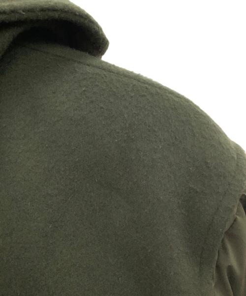 RIM.ARK（リムアーク）RIM.ARK (リムアーク) Wool docking down coat グリーン×カーキ サイズ:36の古着・服飾アイテム