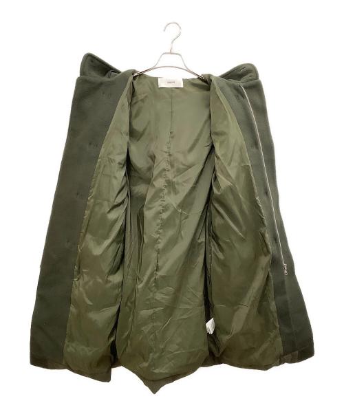 RIM.ARK（リムアーク）RIM.ARK (リムアーク) Wool docking down coat グリーン×カーキ サイズ:36の古着・服飾アイテム