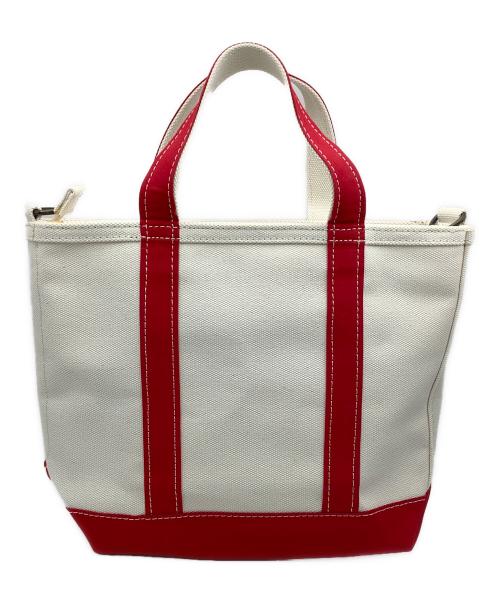 L.L.Bean（エルエルビーン）L.L.Bean (エルエルビーン) トートバッグ アイボリー×レッド サイズ:−の古着・服飾アイテム