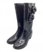 CHANELシャネル）の古着「レインブーツ」｜ブラック