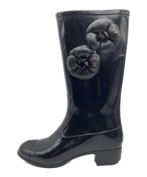 CHANEL（シャネル）CHANEL (シャネル) レインブーツ ブラック サイズ:37の古着・服飾アイテム