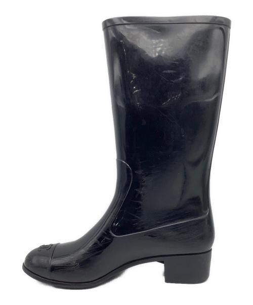 CHANEL（シャネル）CHANEL (シャネル) レインブーツ ブラック サイズ:37の古着・服飾アイテム