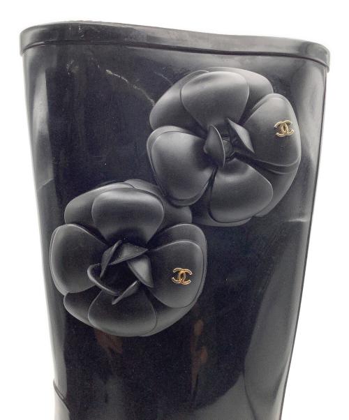 CHANEL（シャネル）CHANEL (シャネル) レインブーツ ブラック サイズ:37の古着・服飾アイテム