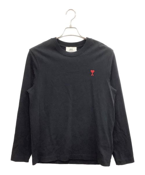 AMI PARIS（アミ パリス）AMI PARIS (アミ パリス) 長袖カットソー ブラック サイズ:Mの古着・服飾アイテム